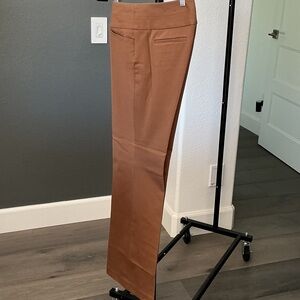 Express Editor Caramel Brown Slacks NWOT 0
